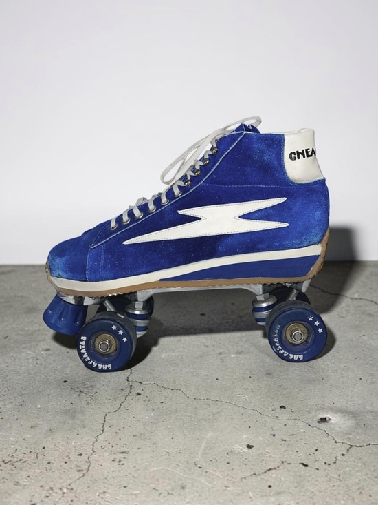 Cheapskates Other - 🌻Vintage Cheapskates California Roller Skates Blue Suede 1970s Retro Size 12